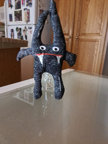 Crazy old bat. 10" tall (handmade).