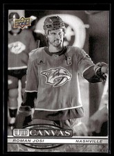 2025-26 Upper Deck Series 1 UD Canvas Black & White Roman Josi