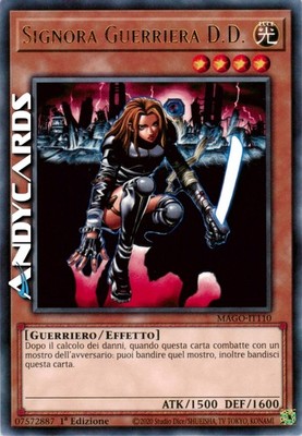 DAME WARRIOR D.D. (D.D. Warrior Lady) Rare Gold   MAGO IT110   1Ed   Yugioh!