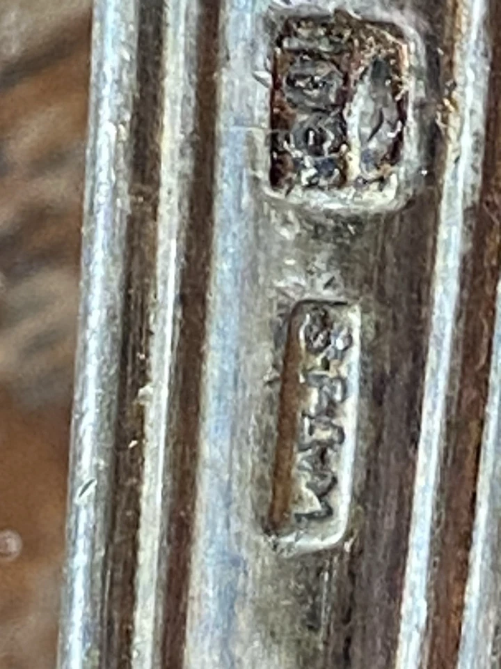 LOUCHE ANCIENNE Argentée 3 POINÇONS A Déterminer ORFEVRE 220 grs 32cm De Long - Photo 4/4