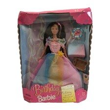 New 1997 Mattel Birthday Barbie Doll 12" 18292 Brunette W/ Damaged Box
