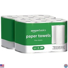 2-Ply Flex-Sheets Paper Towels, 12 Rolls  32 Regular Rolls, 150 Sheets/Roll