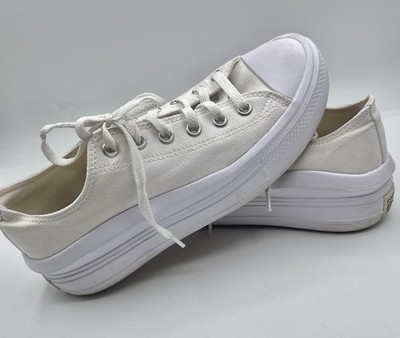 CONVERSE Chuck Taylor All Star Move Canvas Platform Women 10 White 570257C EUC