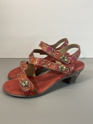 L'Artiste By Spring Step Women's  Heeled Sandal -Multi Floral  Size 42