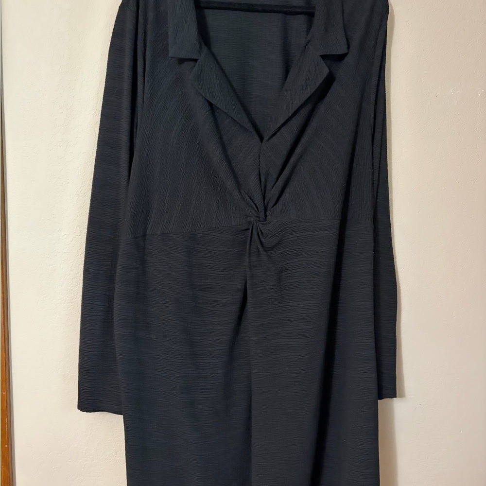 asos Curve Black Long Sleeved Dress Size. 24
