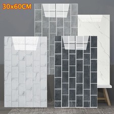 100 Pack Self-Adhesive Marble Tiles Sticker Stick On Wall Floor Kitchen Bathroom