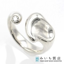 Tiffany & Co. TIFFANY&Co. Ring Elsa Peretti Full Heart Diamond 925 9 6.4g Used