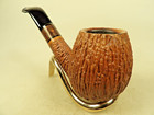Steve Weiner 08697 Hand Made USA Rough Wire Cut Briar Pipe Acrylic Stem Big Bent — photo 2