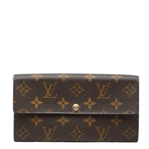 Louis Vuitton Monogram Sarah Long Wallet Brown PVC Leather Used From Japan