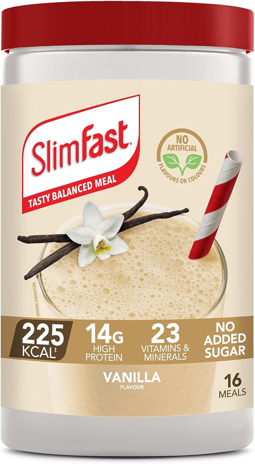 SlimFast Meal Replacement Shake High Protein Powder Vanilla 16 Servings