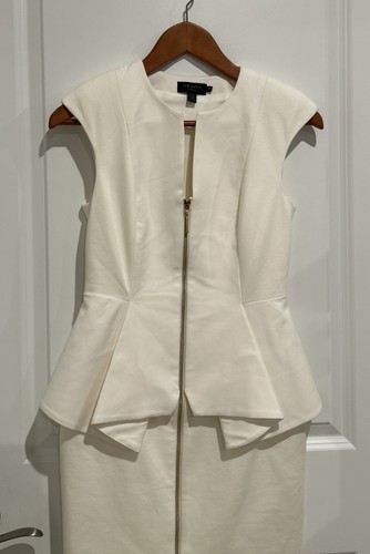 Ted Baker London Dress Womens 1 XS Off White - Picture 2 of 5