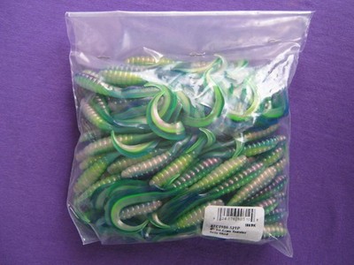 Mister Twister Tri-Com 4'' Curly Tail Grub - 100 Lures  - Color is Sexy Shad