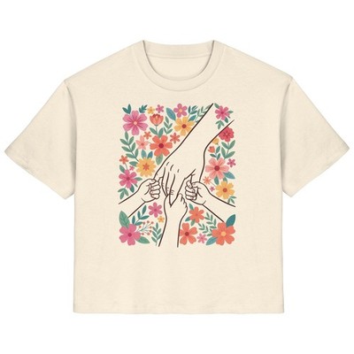 Mama T Shirt Mutter Kinder Hände Motiv Floral Geschenk Muttertag Geburtstag