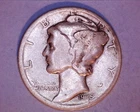 1935-D Mercury Head Silver Dime ~ **128-6E