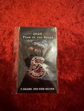 2025 Lunar Year of the Snake Coral Snake Edition 5g .999 Silver in Blister