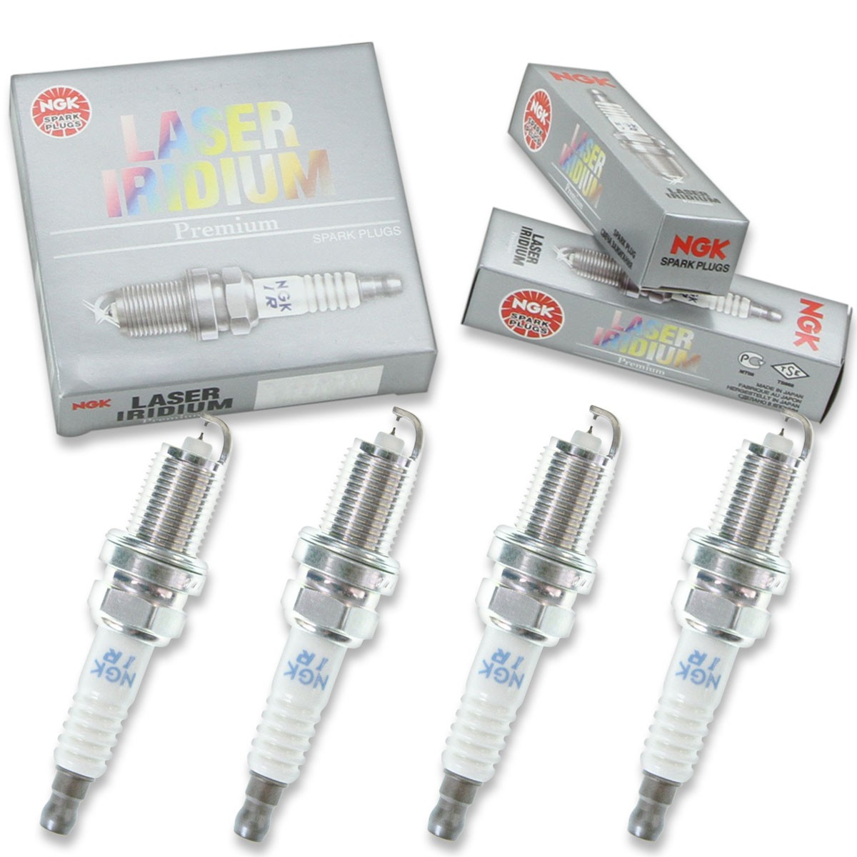 4 pc NGK 1312 DIFR6C11 Laser Iridium Spark Plugs for PK20TT IK20TT FR7DII35X he