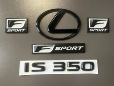 Gloss Black Trunk Emblem Badge F Sport Fits Lexus IS350 2021 2022 2023 2024 2025