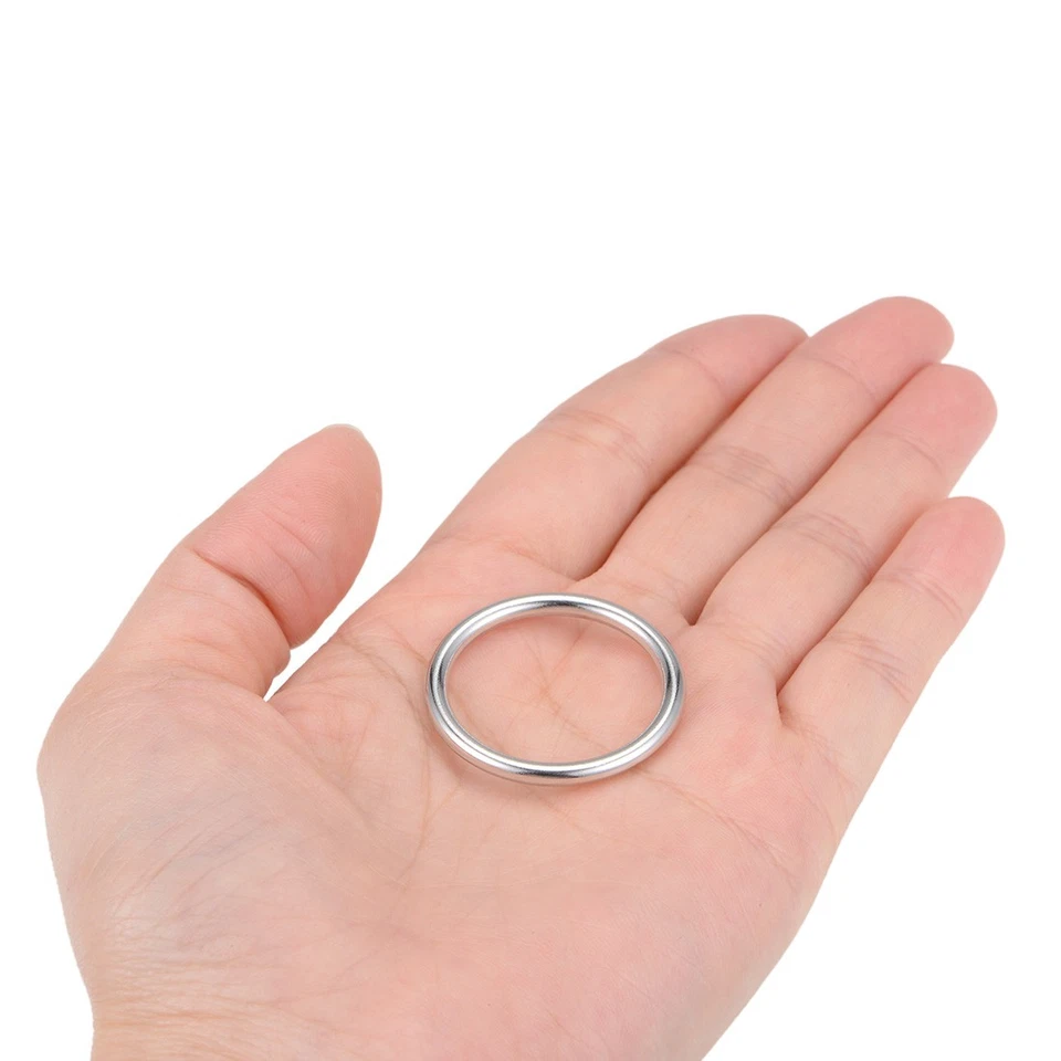 Anillo tórico hebilla 25 mm (1") ID 3 mm de espesor aleación de zinc juntas tóricas plata paquete de 10 Foto 3 de 3