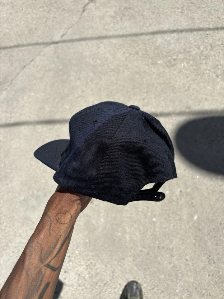 Sombrero de hoja de maceta SnapBack ajustable para hombre vintage años 90 hip hop mezcla de lana hierba Foto 4 de 4