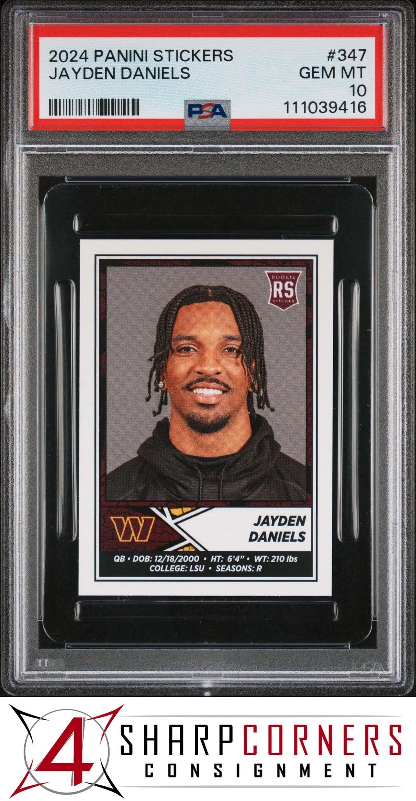 Jayden Daniels Panini Stickers #347 Base
