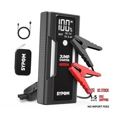 Portable Jump Starter, 4000A Peak Car Battery Charger, 12V Jump Box for Truck