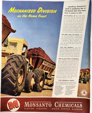 Mining Phosphate Tennessee Monsanto Chemicals Vintage 1941 Magazine Print Ad