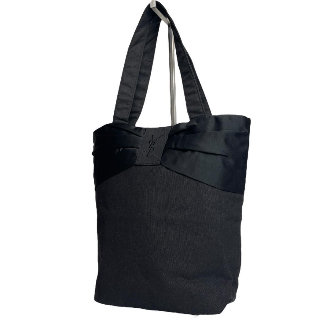 Borsa tote Yves Saint Laurent 2818 in buone condizioni con logo ricamato colore nero