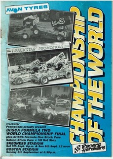 FORMULA TWO STOCK CAR WORLD CHAMPIONSHIP PROGRAMME SKEGNESS 5/6 SEPTEMBER 1992