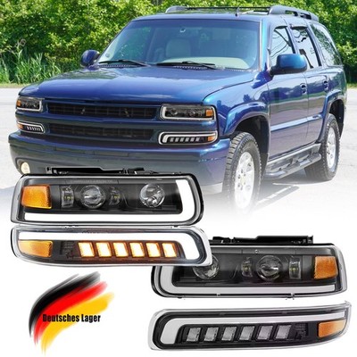 LED Scheinwerfer Hi/Lo Strahl Für Chevy Silverado 1999-02/Suburban Tahoe 2000-06