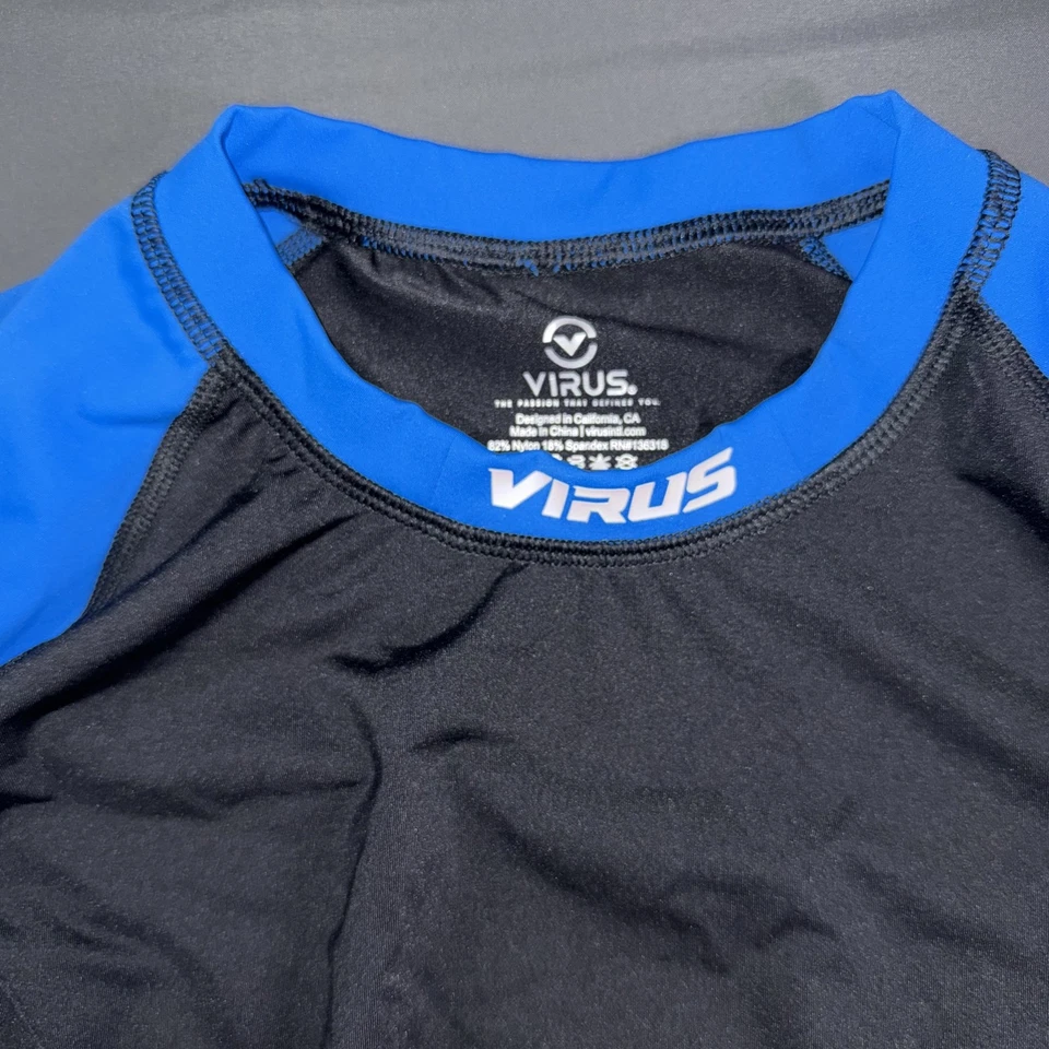 Camisa Virus Para Hombres Manga Media Larga Compresión Protección Antierupciones Atlética Deportiva Foto 2 de 4