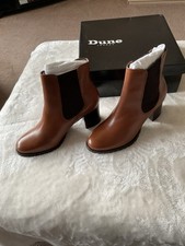 Image of Dune London Women's Brown Leather Ankle Boots Size UK 7 (EU 40) BNWT Genuine Box