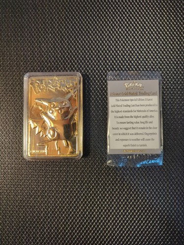 1999 Burger King Pokemon Limited Edition 23k GP Pikachu Complete w/ Certificate - Picture 5 of 18