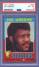 1971 Topps #245 Joe Greene Steelers HOF RC - PSA 6 Mint Color, Very High End