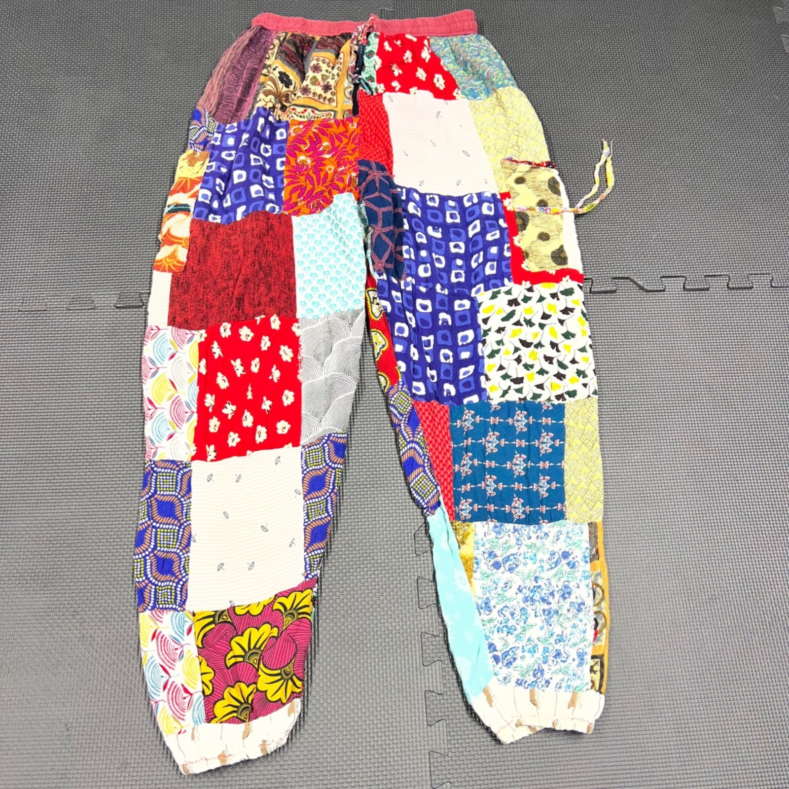 Vintage-Inspired Womens Patchwork Boho Pants With… - image 1