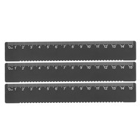 3Stk Gerade Lineal 15Cm Aluminiumlegierung Wellenkante Messwerkzeug Schwarz