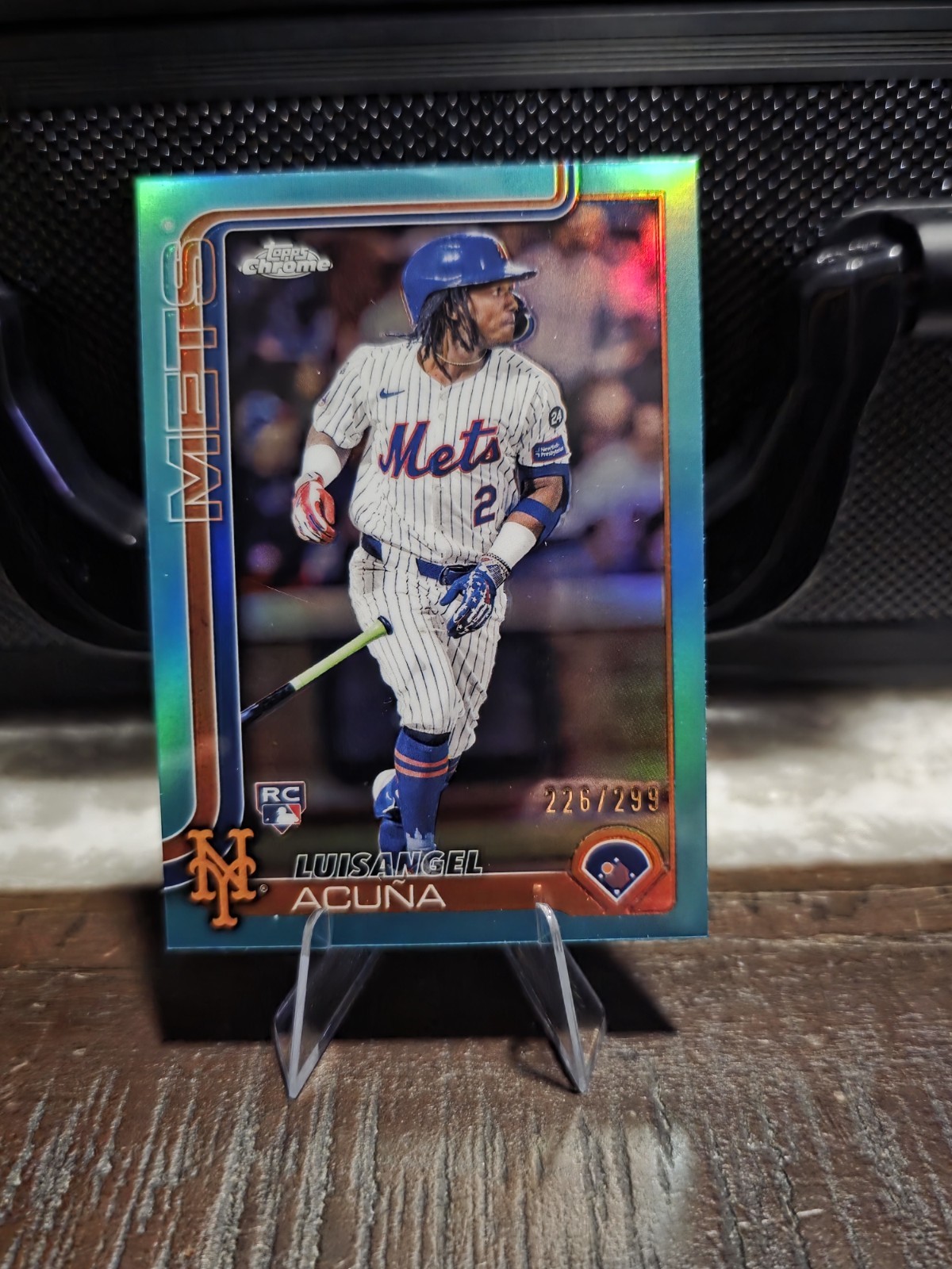 2025 Topps Chrome Luisangel Acuna #56 Teal Refractor /299