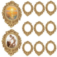 12 Pcs Mini Vintage Resin Picture Frames - Small Antique Photo Frames for Tab...