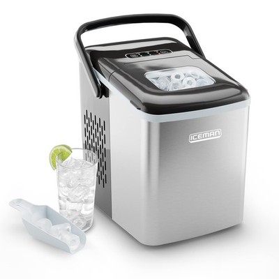 Dual-Size Countertop Ice Maker Machine, Portable, Creates 2 Cube Sizes in 6 M...