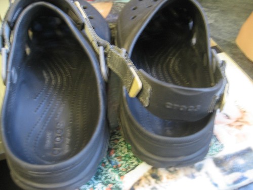 crocs iconic comfort black adjustable straps slider sandals size uk 12 - Picture 4 of 5