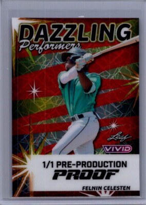 Felnin Celesten 2024 Leaf Vivid Baseball 1/1 Pre Production Proof