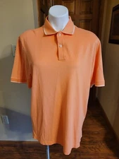 CREMIEUX CLASSIC Men's Orange Knit Polo Size M