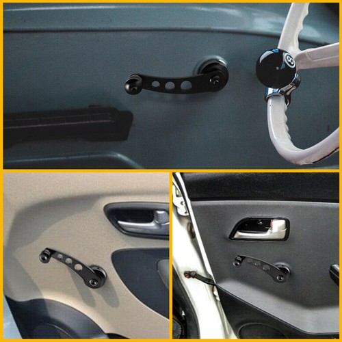 Black Window Aluminum Billet Crank Handle Most For Vehicles Universal Parts H - Picture 7 of 12
