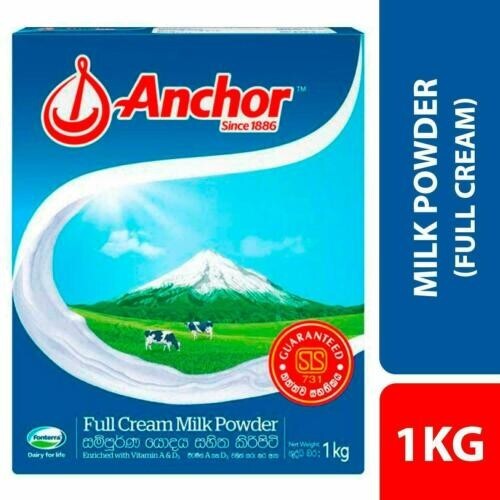 Anchor Dry Full Cream Milk Powder Full Nutrition Morning Vitamin Drink 1kg/400g - Picture 1 of 5