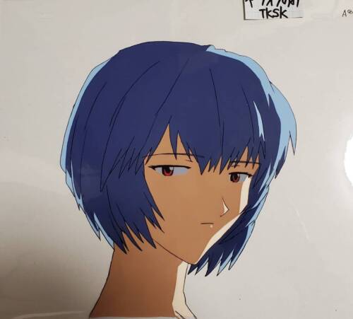 Evangelion versione film Rei Ayanami disegno scritto a mano nave Cel dal Giappone