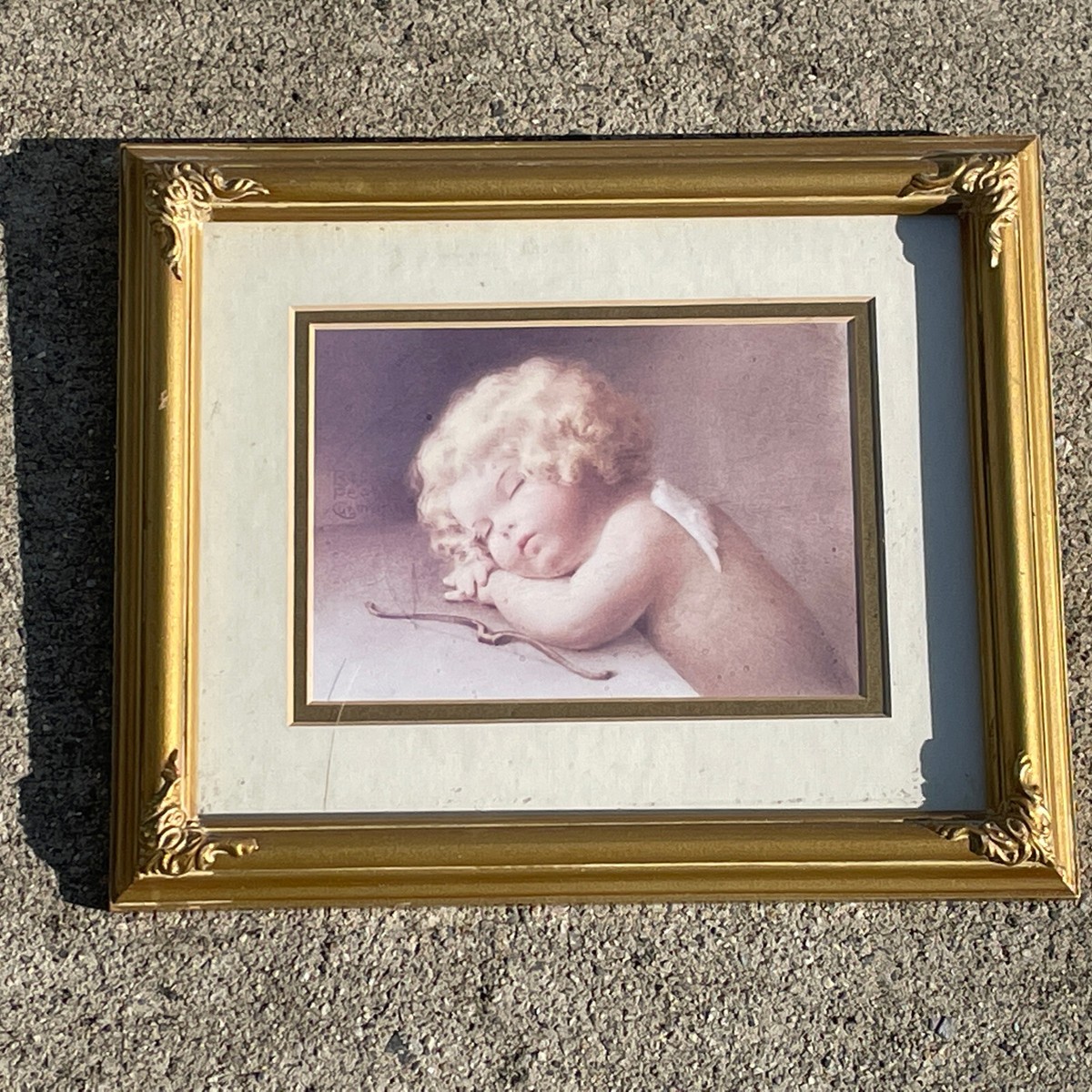 Vintage Bessie Pease Gutmann Cupid Caught Napping Bow Arrow Vintage Bessie Pease Gutmann Cupid Caught Napping Bow Arrow