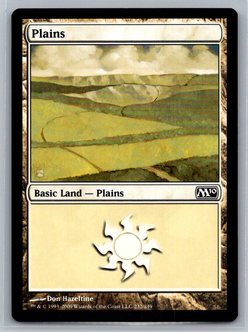 Basic Plains 2010 Magic: The Gathering MTG M10 #232/249 Basic Land -