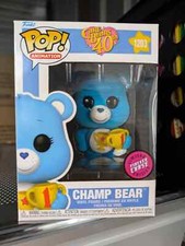 FUNKO POP! ANIMATION CARE BEARS 40th ANNIVERSARY CHAMP BEAR FLOCKED CHASE FIGURE
