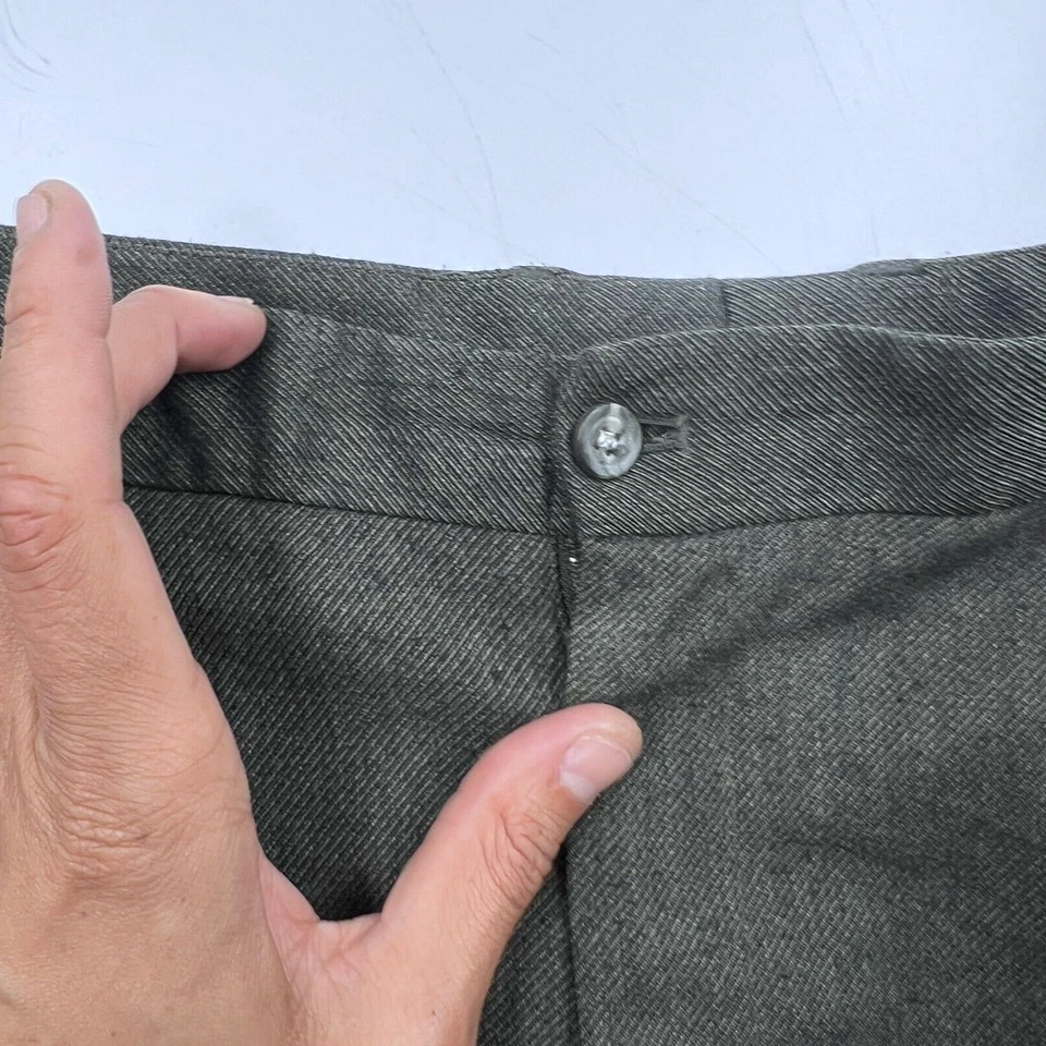 Claiborne Mens Dress Pants Classic Fit 34/32 Gray Polyester Blend Straight Leg - Изображение 4 из 4