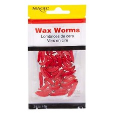 Magic Preserved Wax Worms .21 oz Pouch Natural or Red FREE Shipping