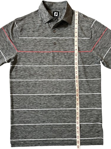 Polo da golf FOOTJOY FJ taglia SMALL grigia a righe performance manica corta - Foto 8 di 10